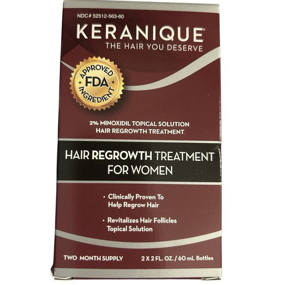 Keranique Hair Regrowth Treatment For Women 2 Month Supply 2% Minoxidil READ - Picture 1 of 6